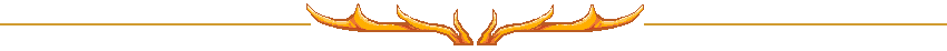 A golden line that divides a page. In the middle of t he line are two golden deer antlers with a golden shine animation